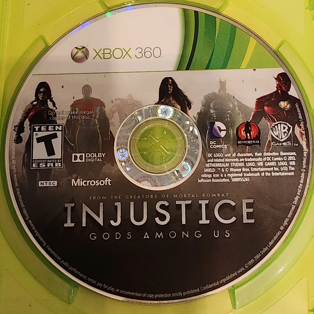 XBOX 360 WB DC Comics Injustice Gods Among Us Video Game Rated Teen